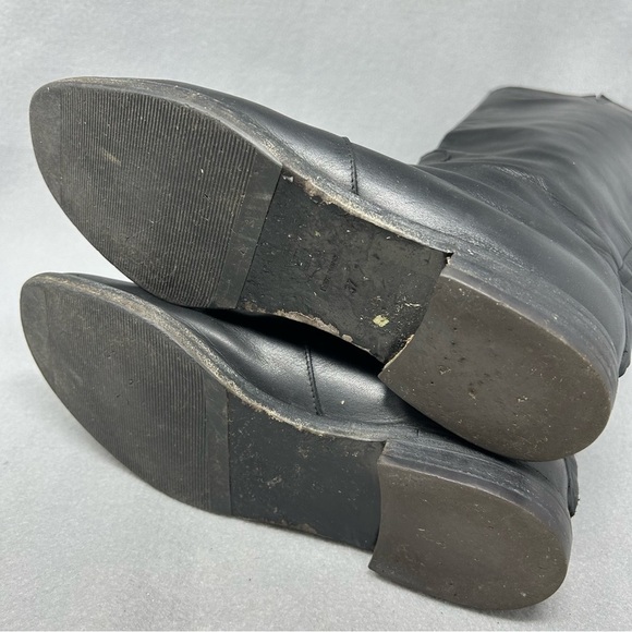 BARNEYS NEW YORK  Riding Boots Black Leather size EU 37/US 7 made in Italy - Picture 11 of 13